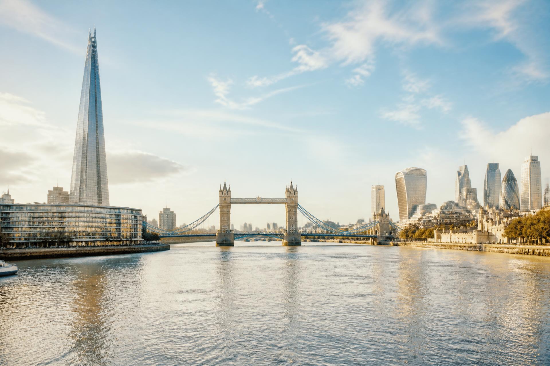 London skyline in daylight — the city where Harvard & Taylor acquires, develops and invests